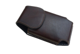 Brown leather phone case phone holster phone holder on belt
